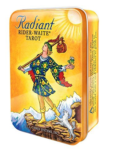 RADIANT RIDER WAITE TAROT DECK IN A TIN - SMITH PAMELA COLMAN - US GAMES